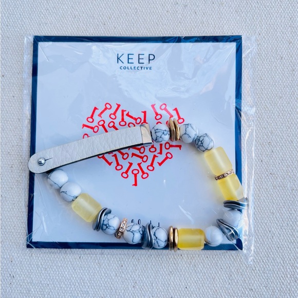 *Keep Collective* Retired Story Beads Bracelet for Charms~Howlite - Picture 1 of 1
